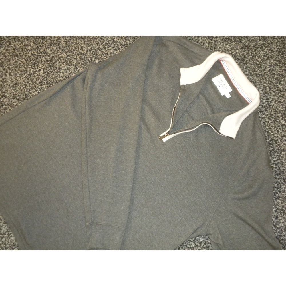 The Normal Brand Sweatshirt Mens L Gray Puremeso Weekend Quarter Zip Lightweight